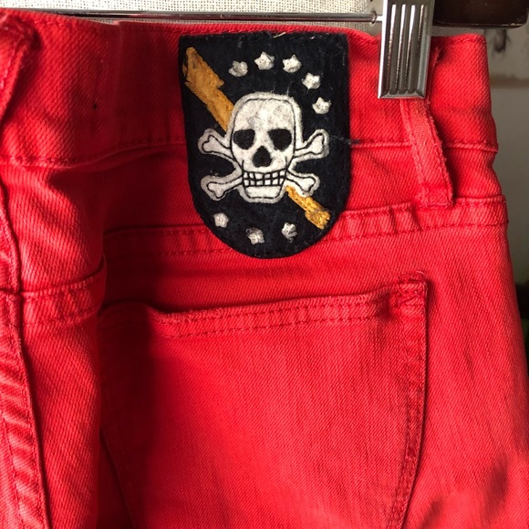 Red denim. - Picture 1 of 5